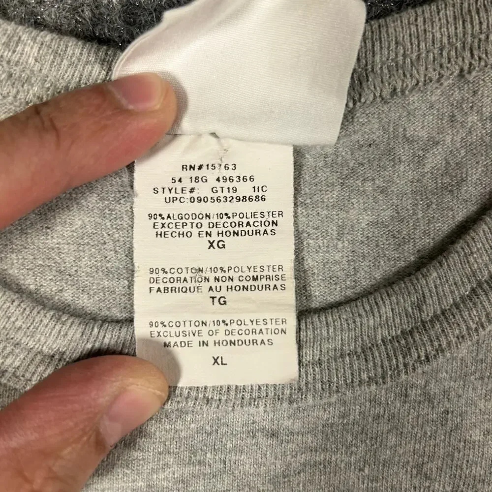 Champion‎ Multi Color Logo Heavy T Shirt Mens XL Gray Spell Out and Logo - Picture 4 of 6